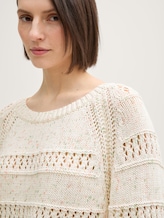 Gebreide trui met losse pasvorm - colourful green coral design - Detailaanzicht model