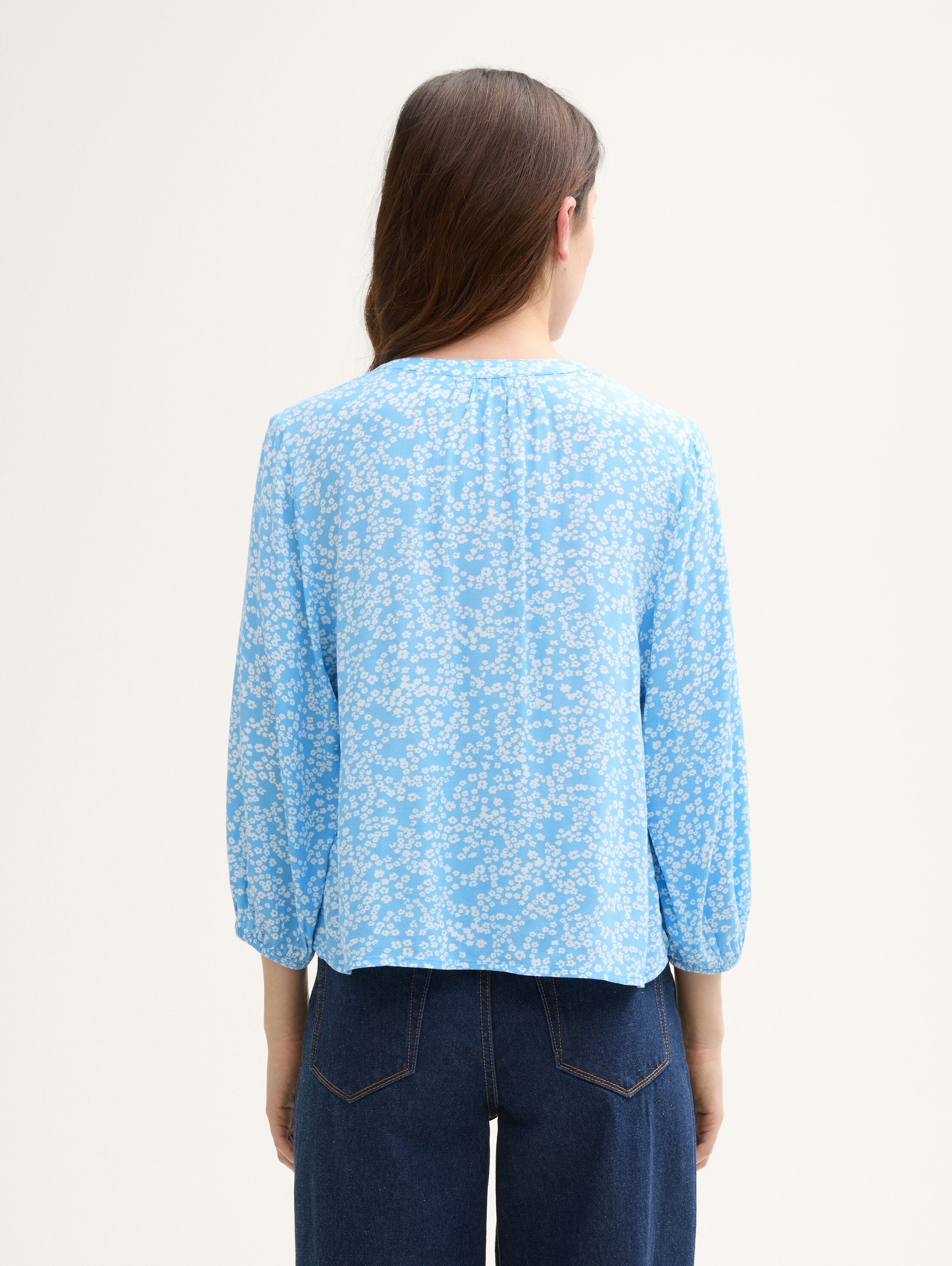 Loose Fit Bluse aus Viskose - small_flower_print - 