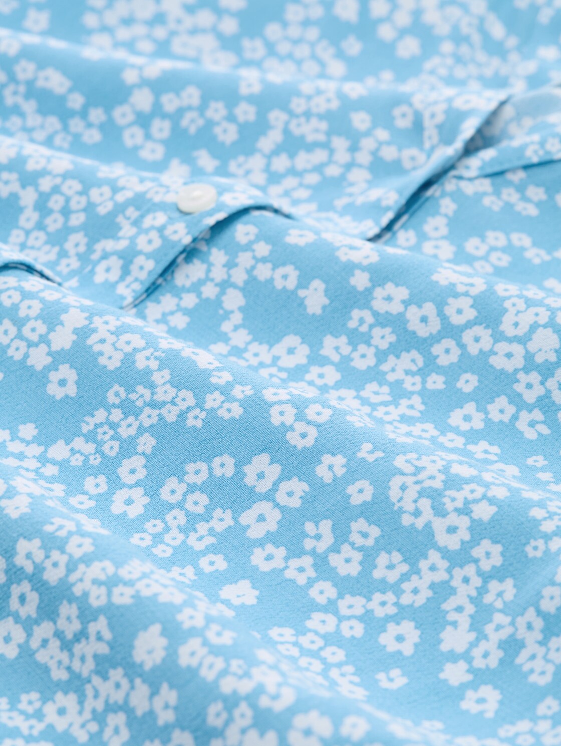 Loose Fit Bluse aus Viskose - small flower print - Material-Ansicht