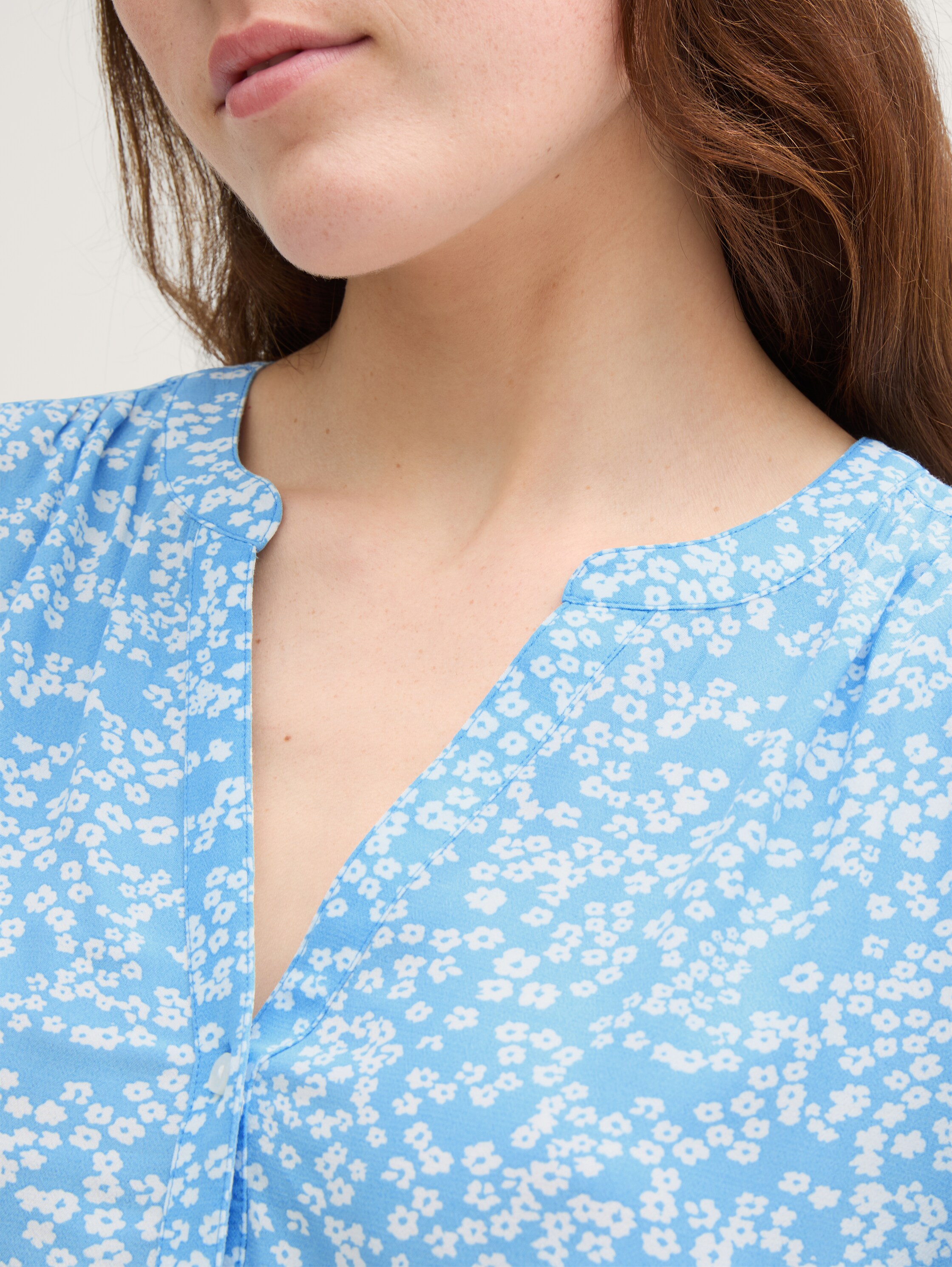 Loose Fit Bluse aus Viskose - small_flower_print - 