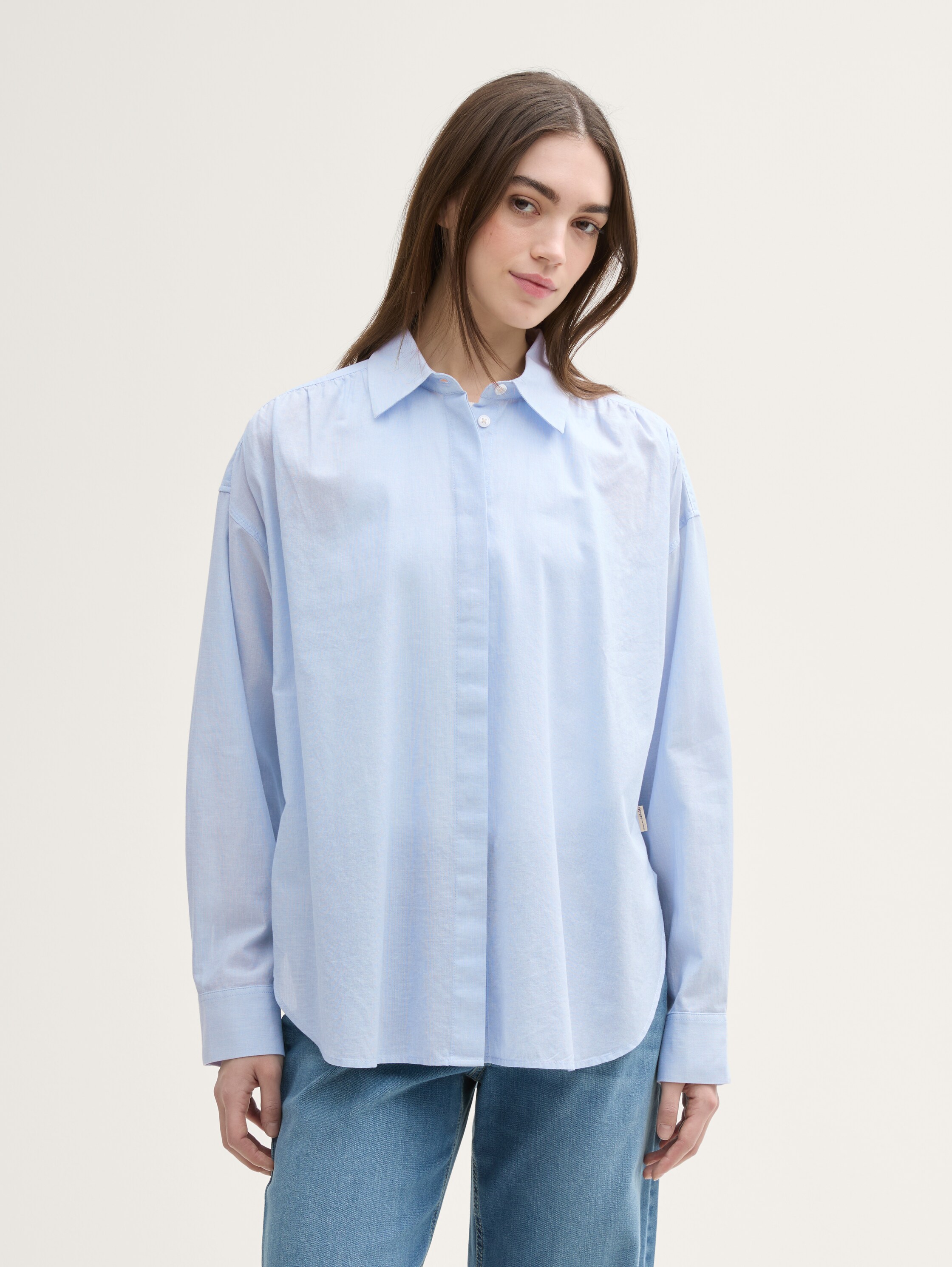 Loose Fit Hemdbluse - light_blue - 