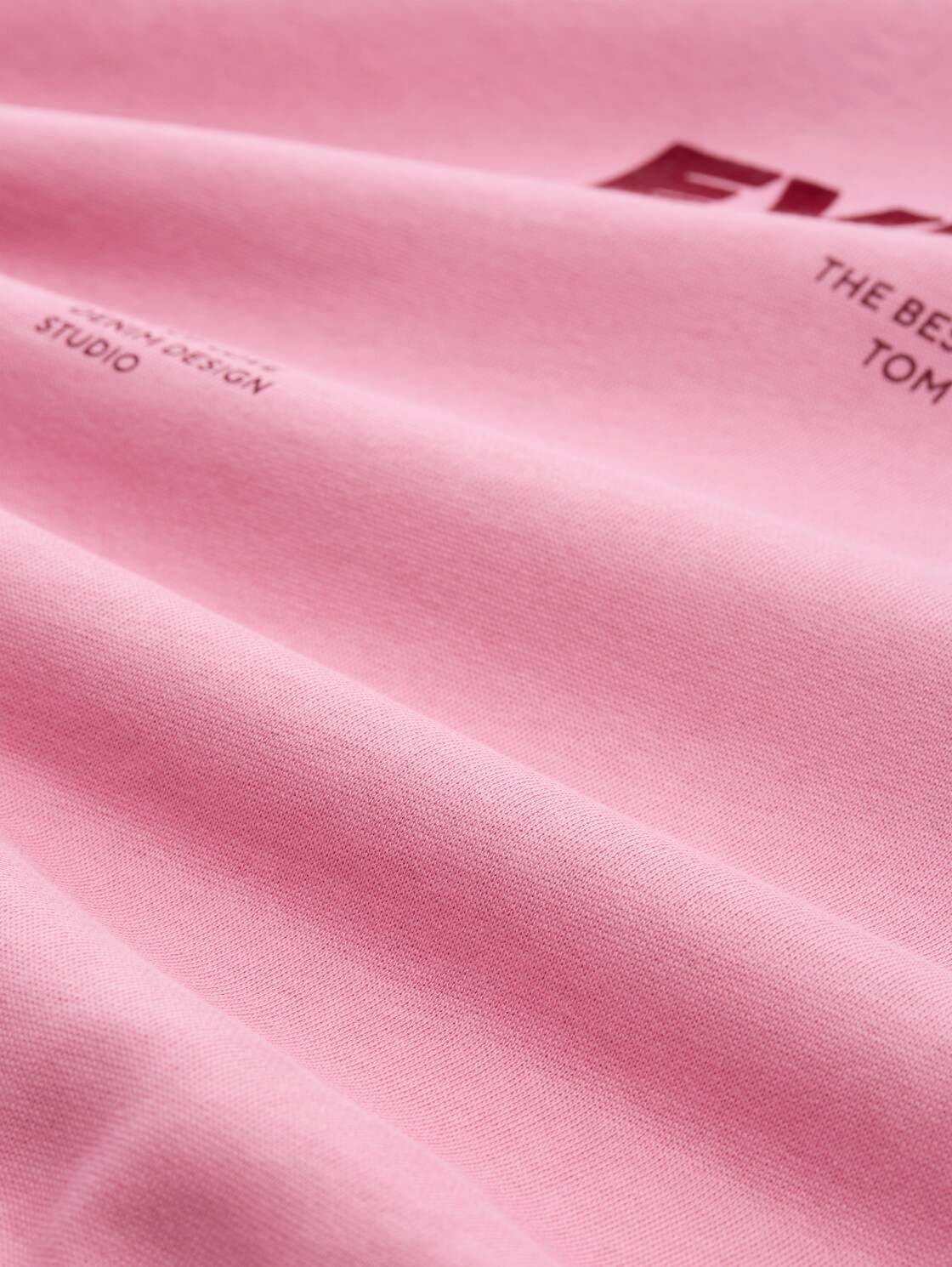 Loose Fit Sweatshirt - Soft Blush Rose - Material-Ansicht