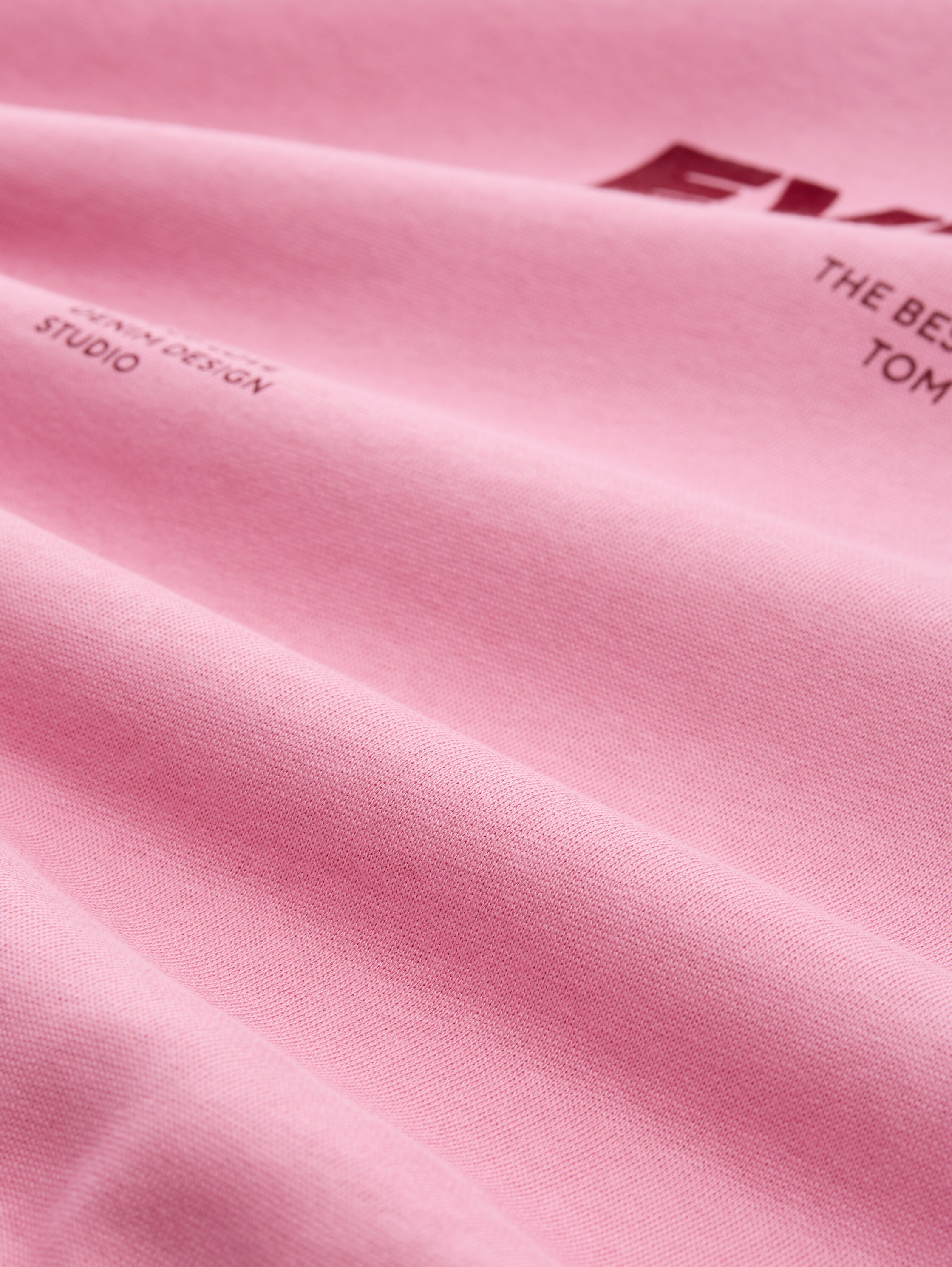 Loose Fit Sweatshirt - Soft Blush Rose - Material-Ansicht