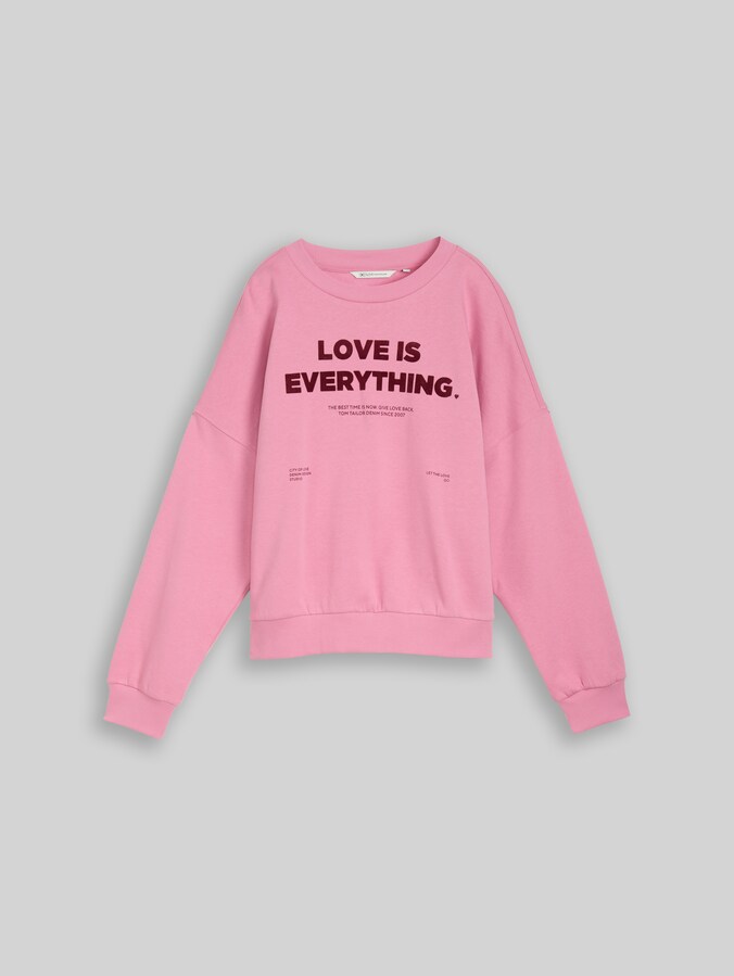 Loose Fit Sweatshirt von Denim Female, Soft Blush Rose