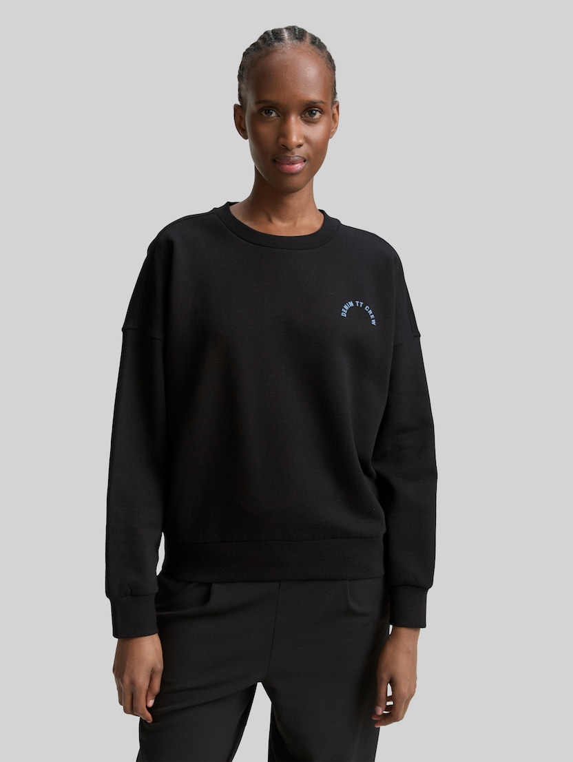 Loose Fit Sweatshirt von Denim Female, deep black