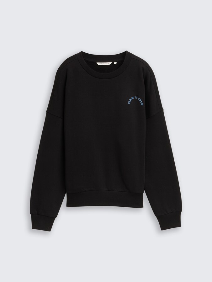 Loose Fit Sweatshirt von Denim Female, deep black