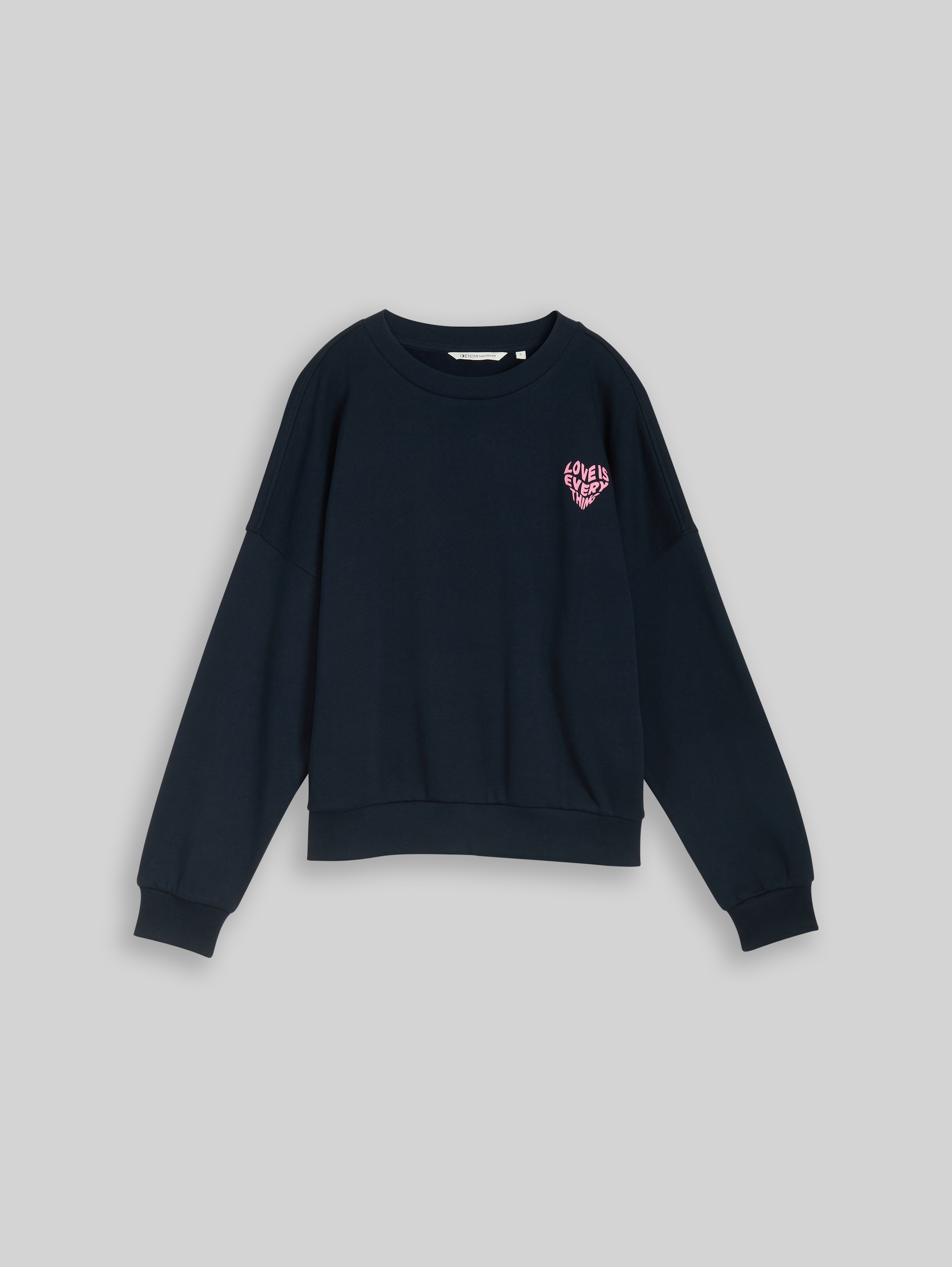 Loose-fit sweatshirt - midnight navy blue - Front product view
