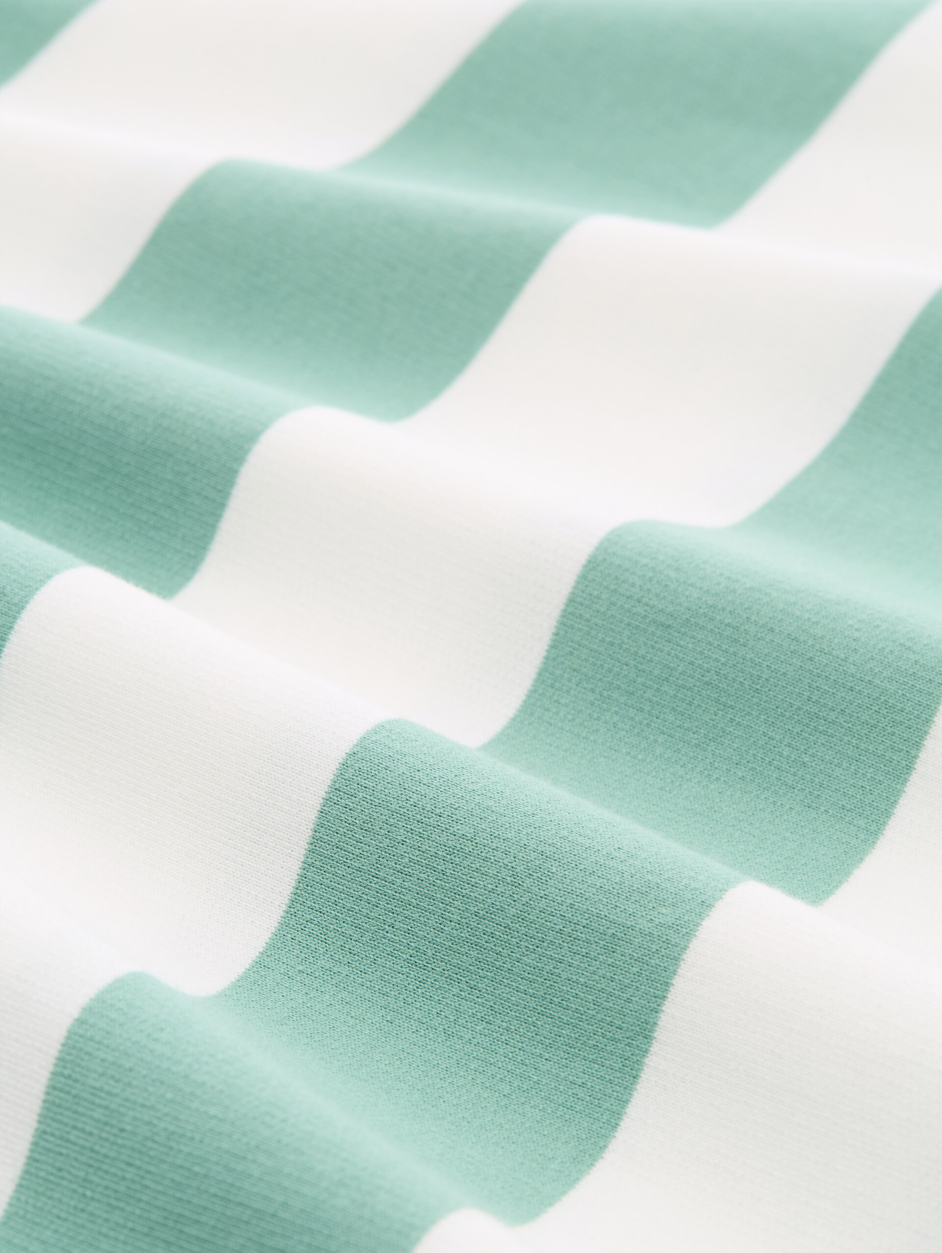 Sweatshirt met losse pasvorm - bleached green white stripe - Materiaalweergave