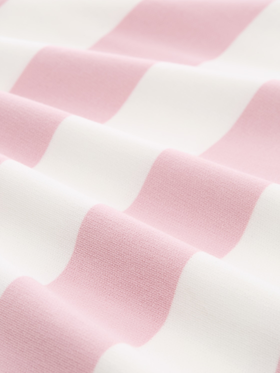 Loose Fit Sweatshirt - soft rose white stripe - Material-Ansicht