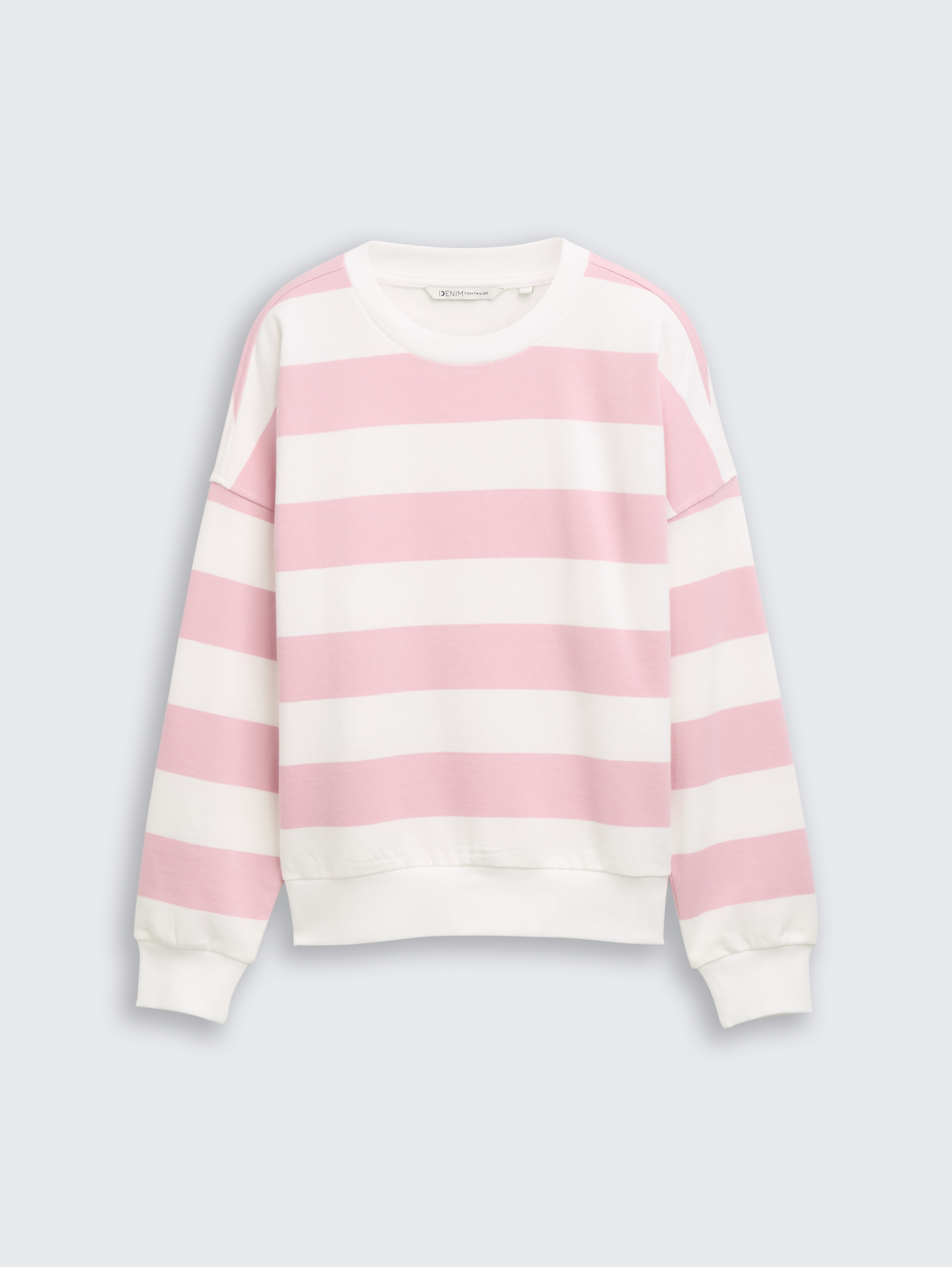 Sweatshirt met losse pasvorm door Denim Female, soft rose white stripe