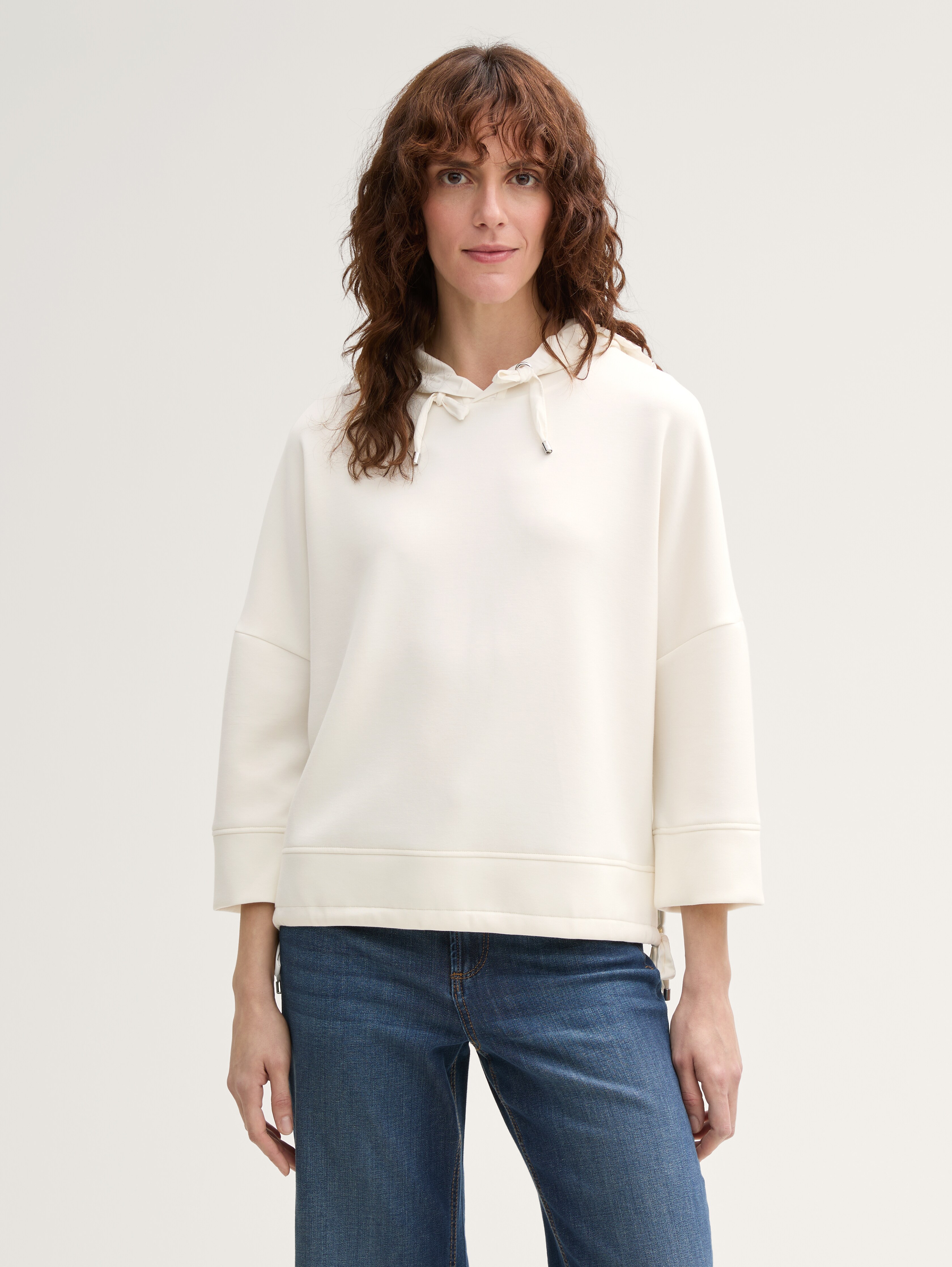 【dium.】DU240712 Design shoulder tops Buy Yumi Blue Diamond Foil Print Top With Ruched Cuff from