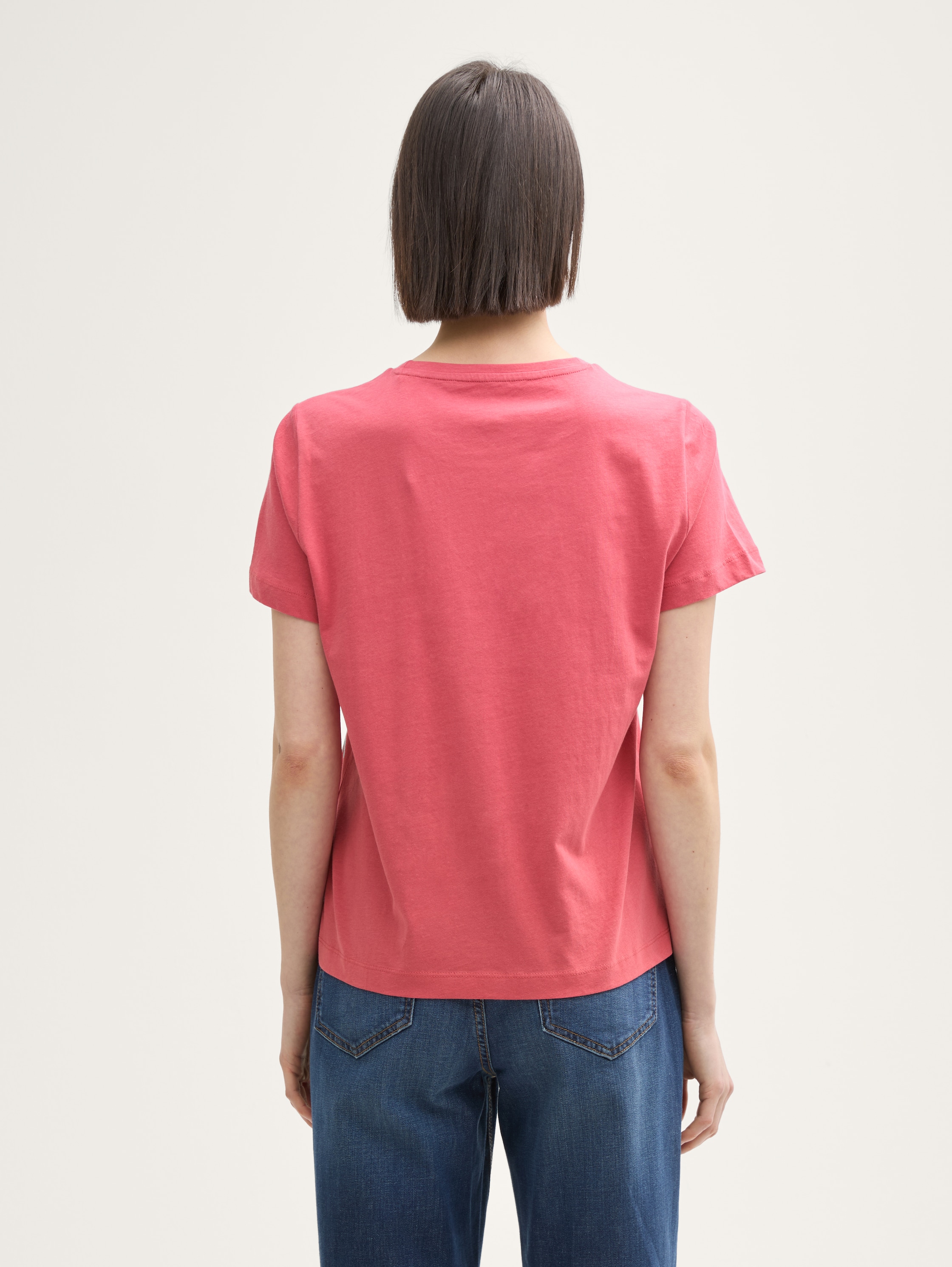 T-Shirt mit Print - berry_red - 