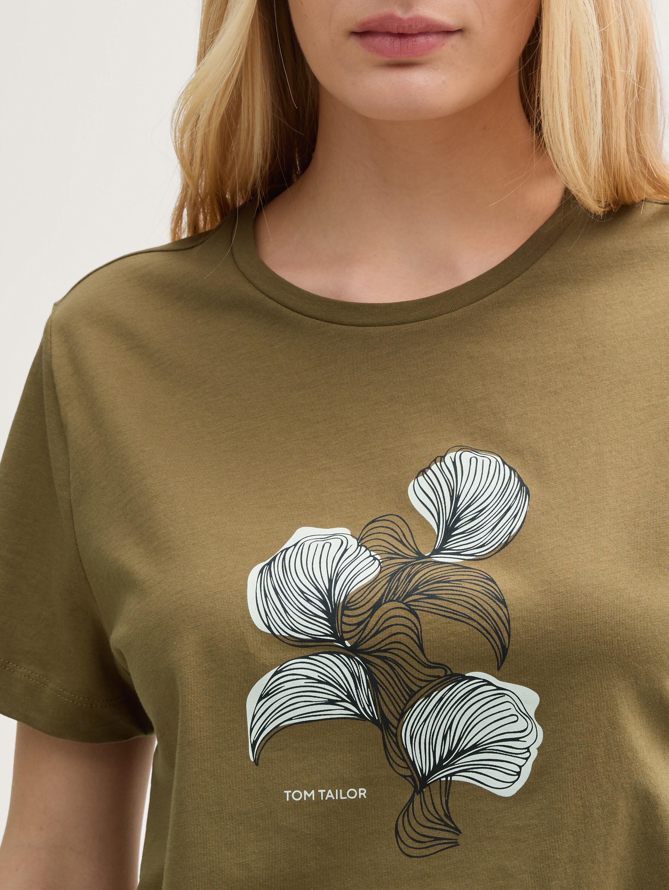 T-Shirt mit Print - nutria_olive - 