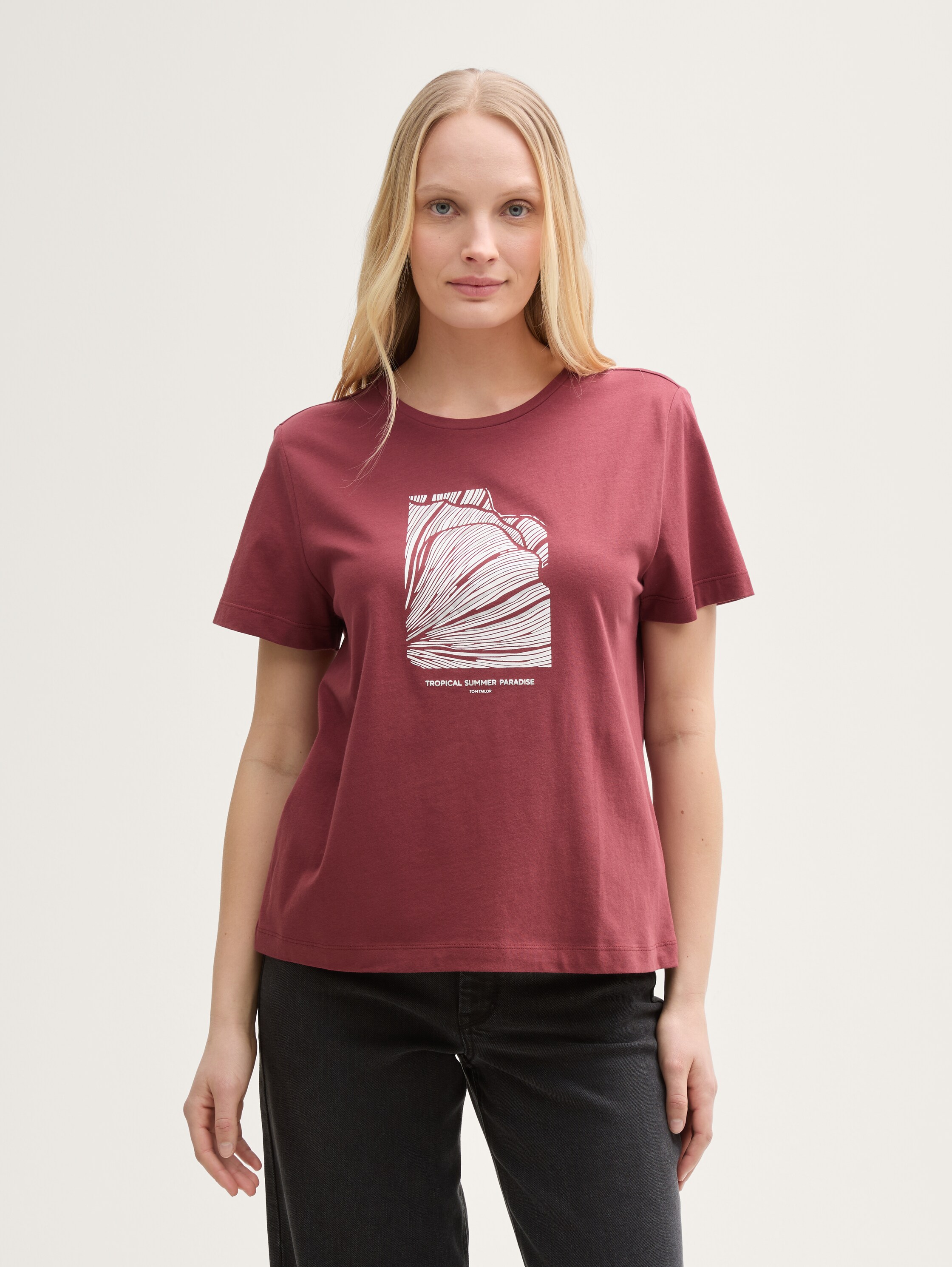 T-Shirt mit Print - burnt_russet - 