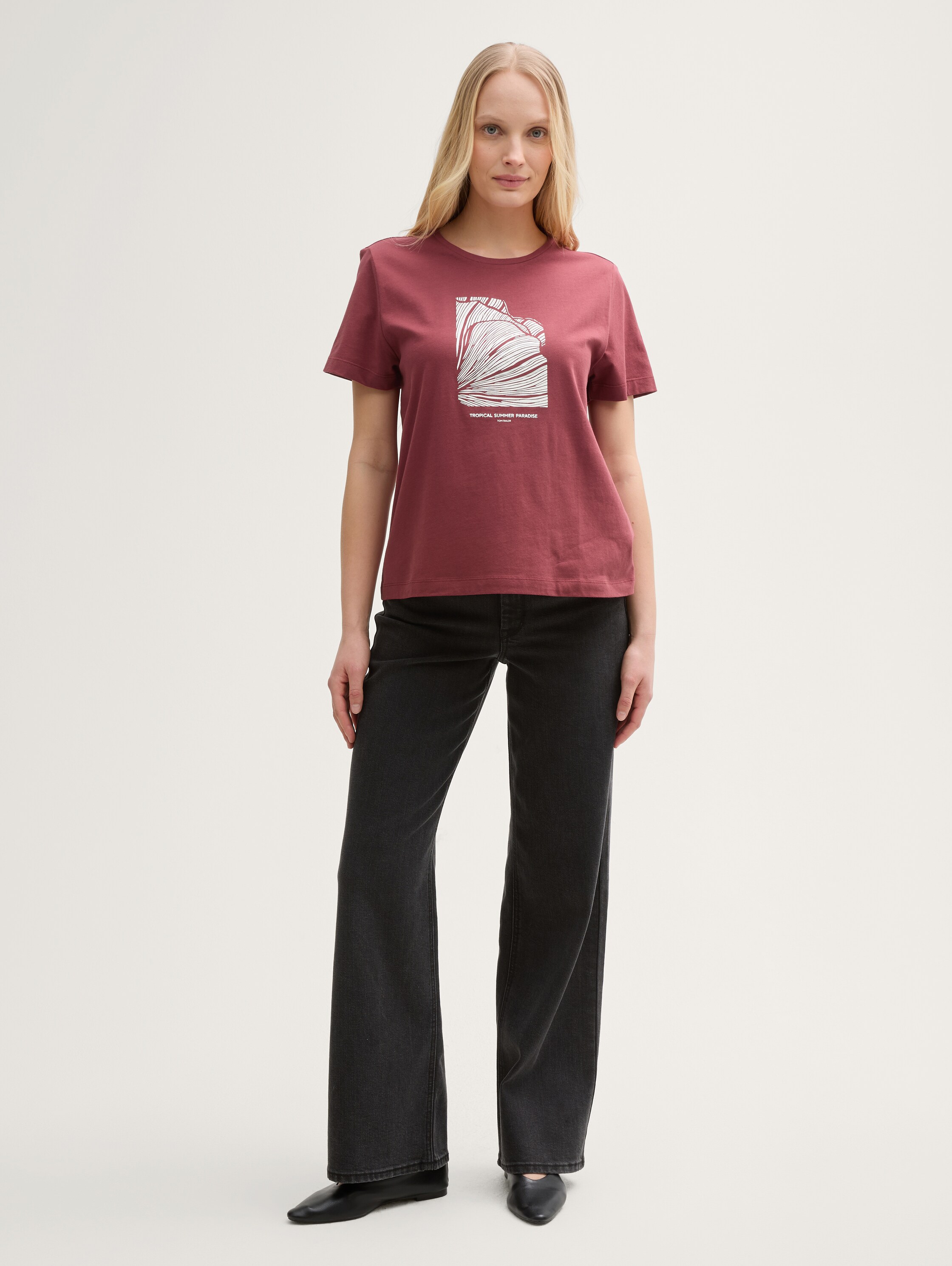 T-Shirt mit Print - burnt_russet - 
