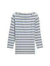 Geselecteerd, Shirt met lange mouwen en streepjesmotief door Tom Tailor, blauw