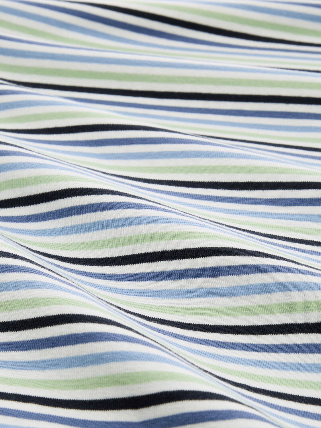 Langarmshirt mit Streifenmuster - blue green regular stripe - Material-Ansicht