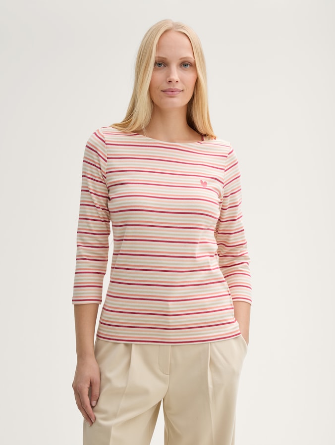 Shirt met lange mouwen en streepjesmotief door Women, multicolor regular stripe