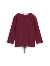 Ausgewählt, Langarmshirt mit Knopf-Details von Tom Tailor, rot