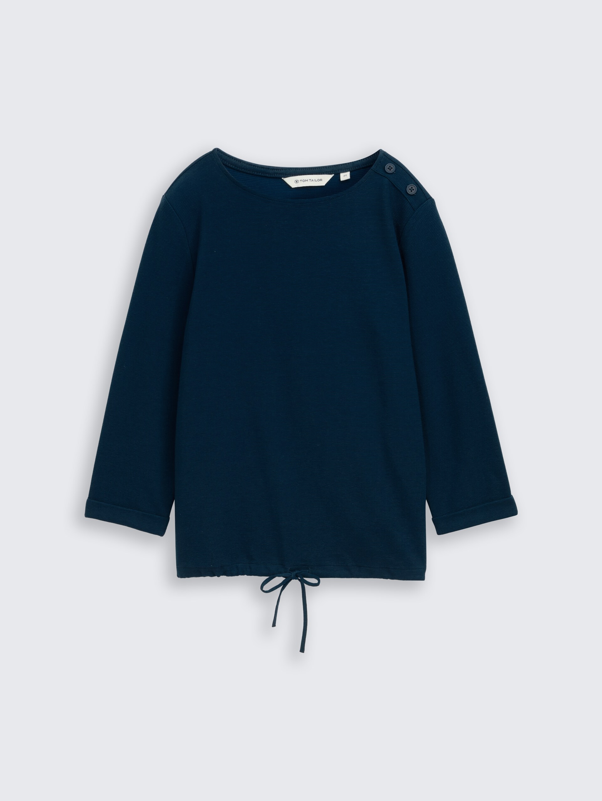 Langarmshirt mit Knopf-Details - sky captain blue - Vorder-Produkt-Ansicht