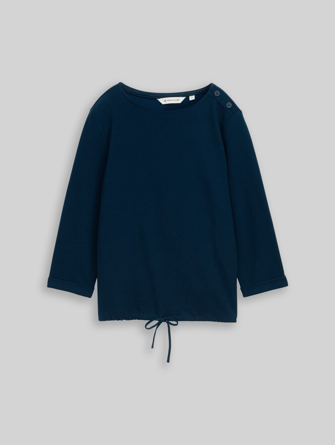 T-shirt à manches longues avec détails boutonnés par Women, sky captain blue