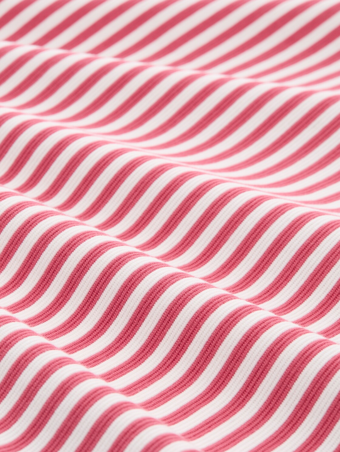 Langarmshirt mit Knopf-Details - pink offwhite regular stripe - Material-Ansicht