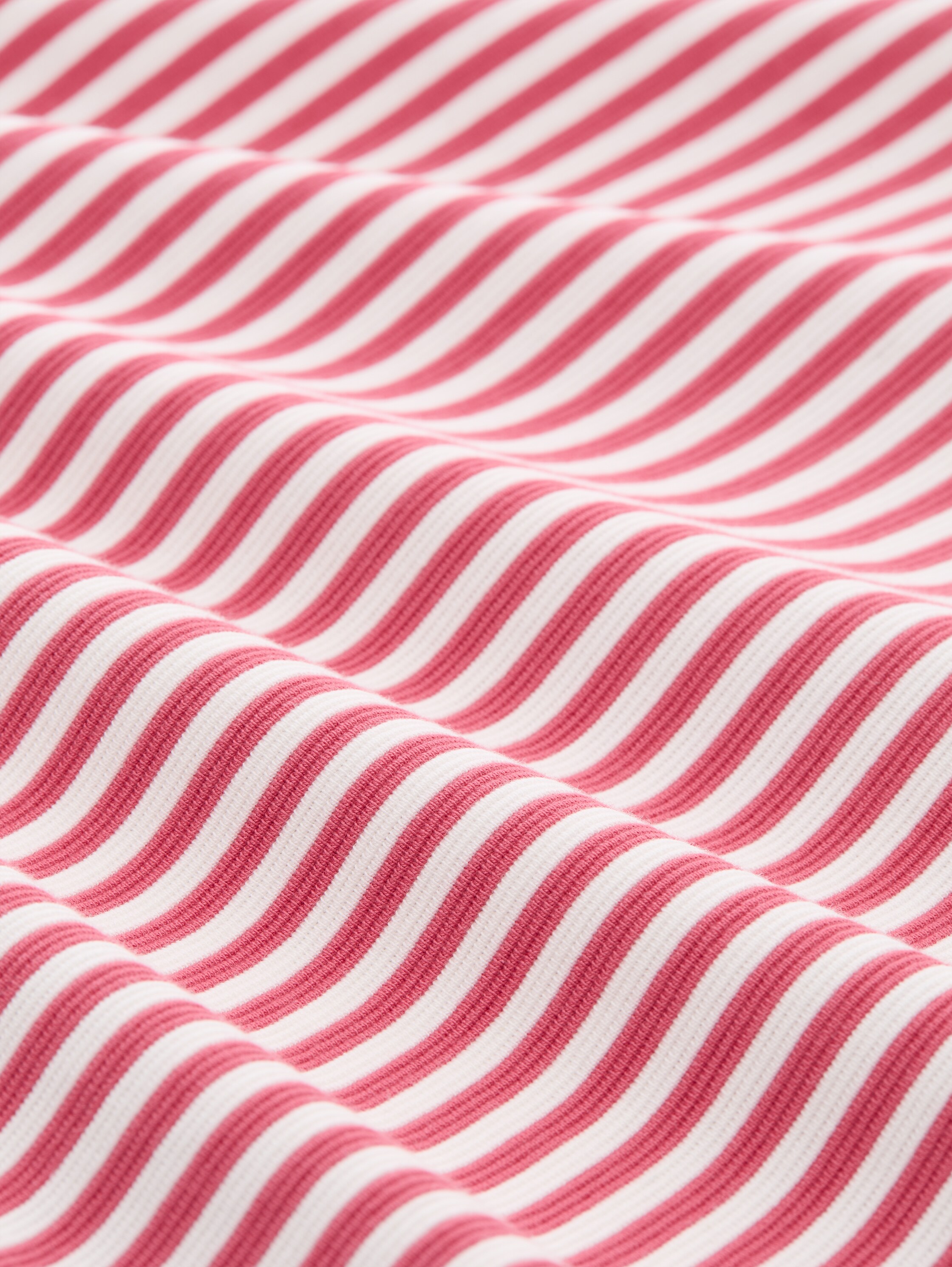 Langarmshirt mit Knopf-Details - pink offwhite regular stripe - Material-Ansicht