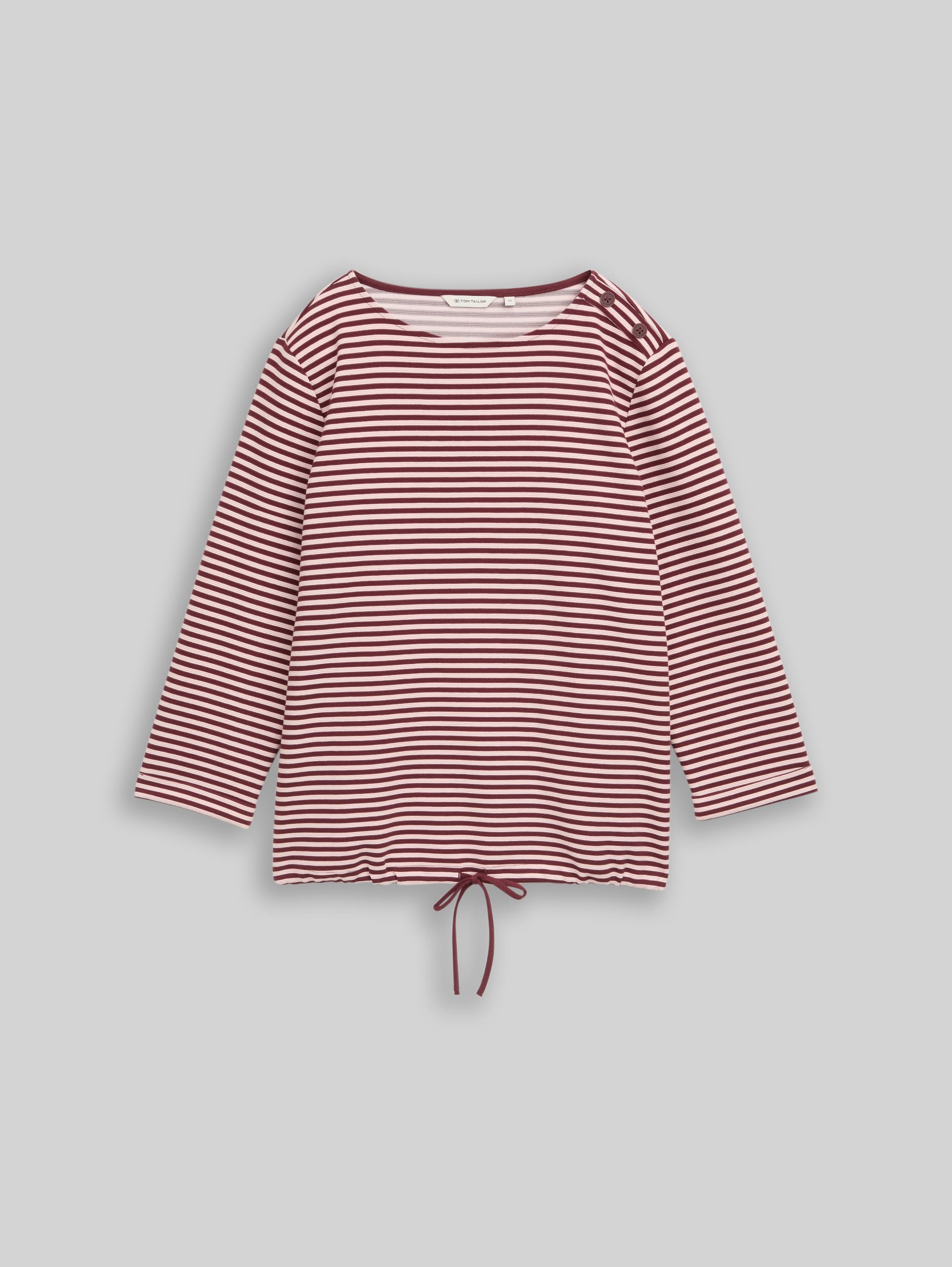 Shirt met lange mouwen en knoopdetails - light pink preppy plum stripe - Product vooraanzicht