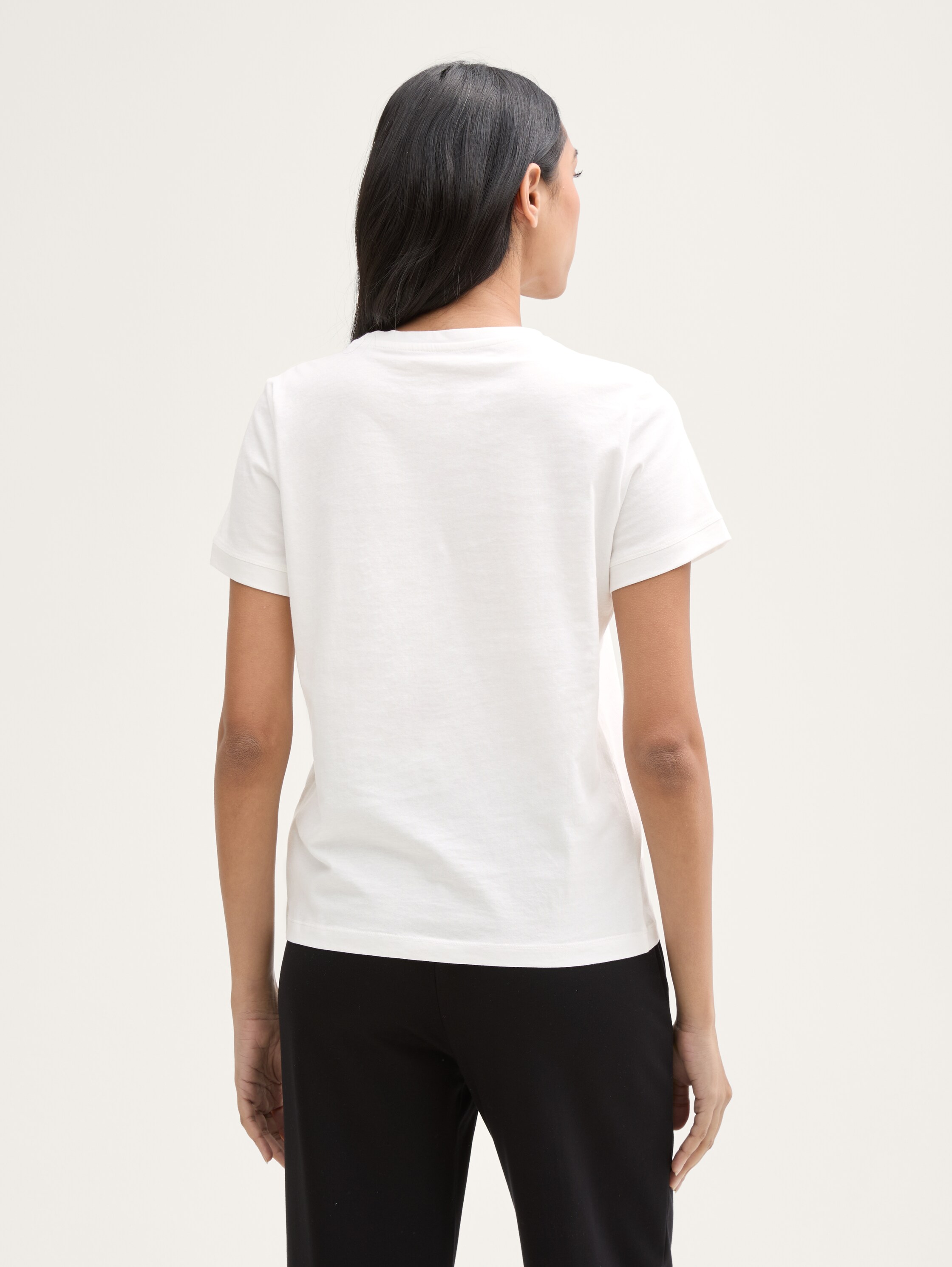 T-Shirt mit Logo-Stickerei - whisper_white - 