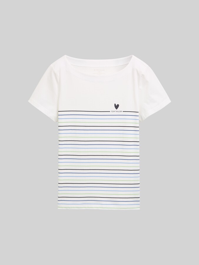 T-shirt à rayures par Women, Whisper White