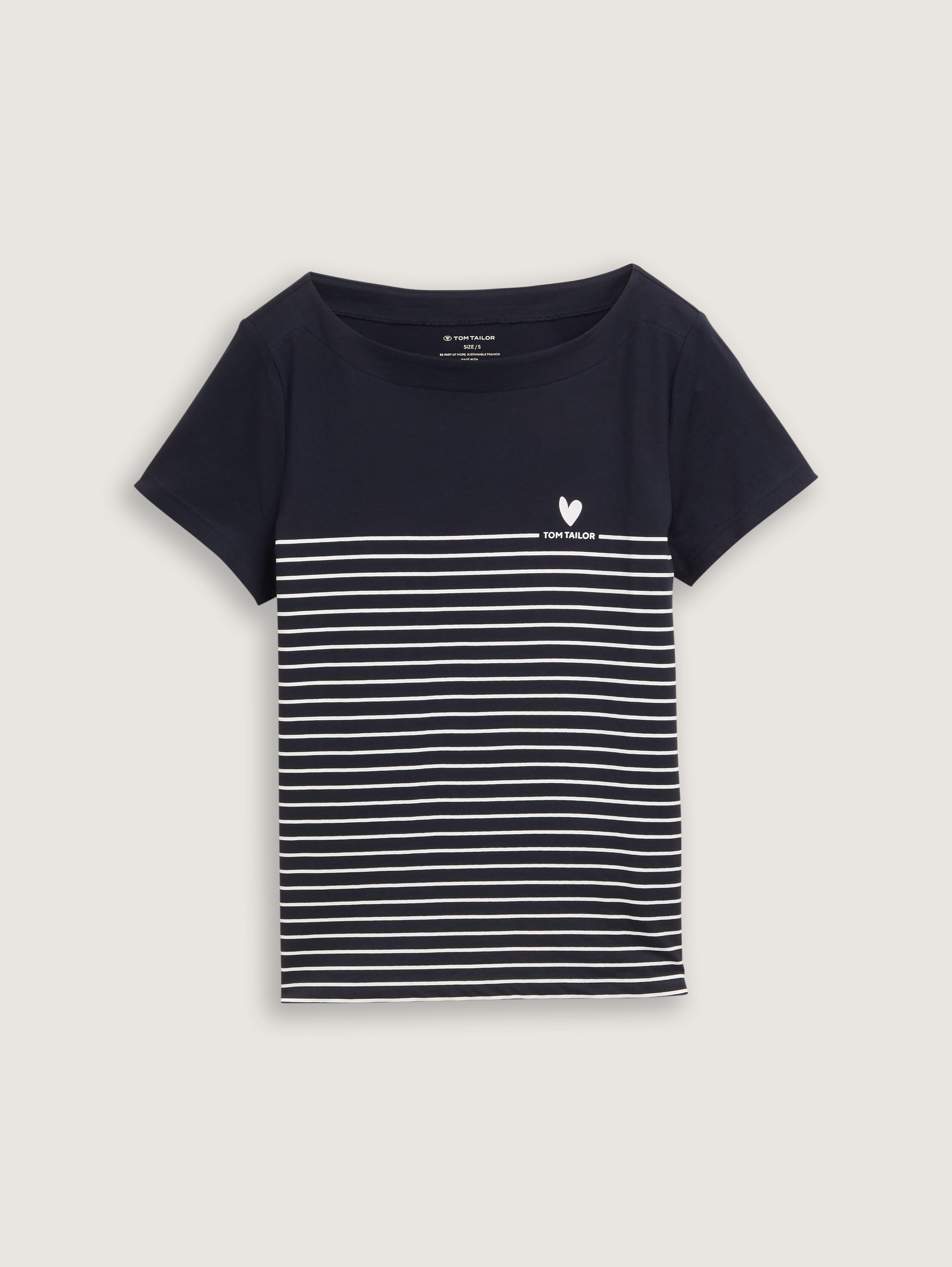 T-shirt with stripe pattern - sky_captain_blue_1 - 