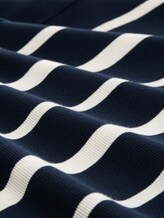T-shirt à manches longues à côtes avec motif à rayures - blue offwhite irregular stripe - Vue de la matière