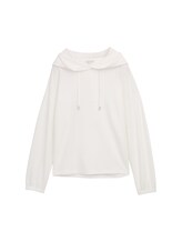 Sélectionné, T-shirt à manches longues avec capuche par Tom Tailor, blanc