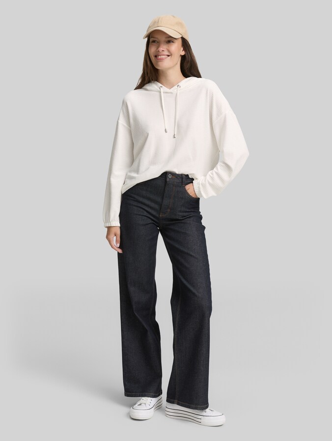Langarmshirt mit Kapuze von Women, Whisper White