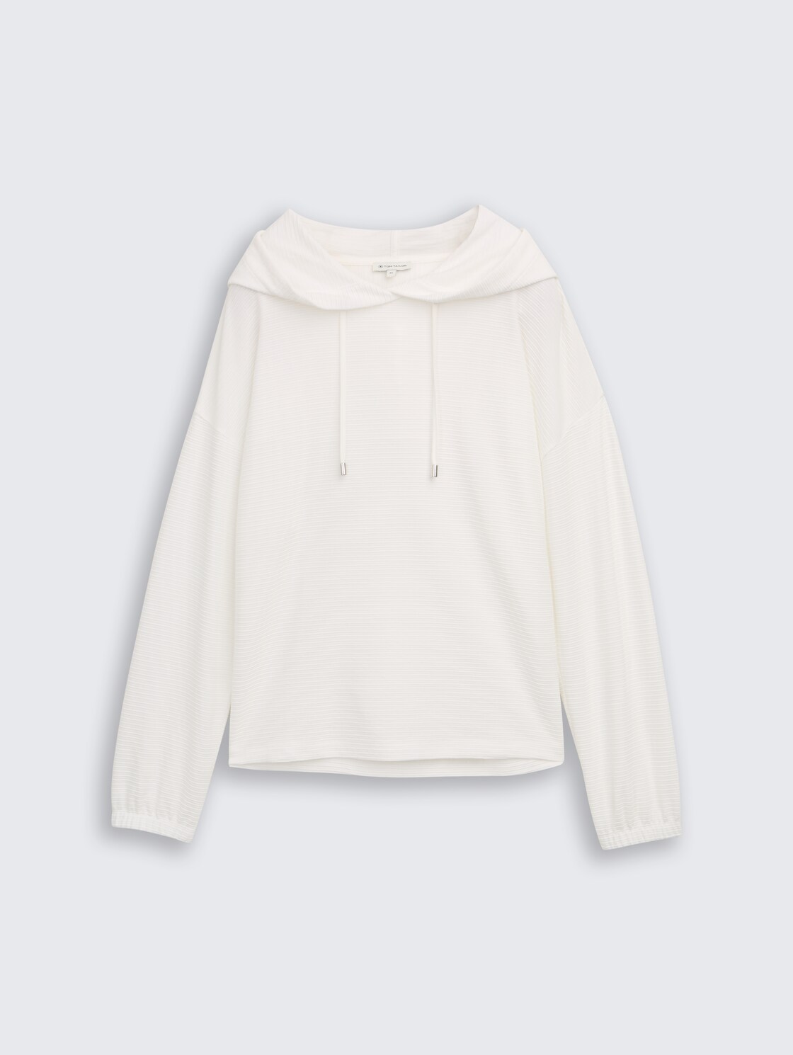 Langarmshirt mit Kapuze - Whisper White - Vorder-Produkt-Ansicht