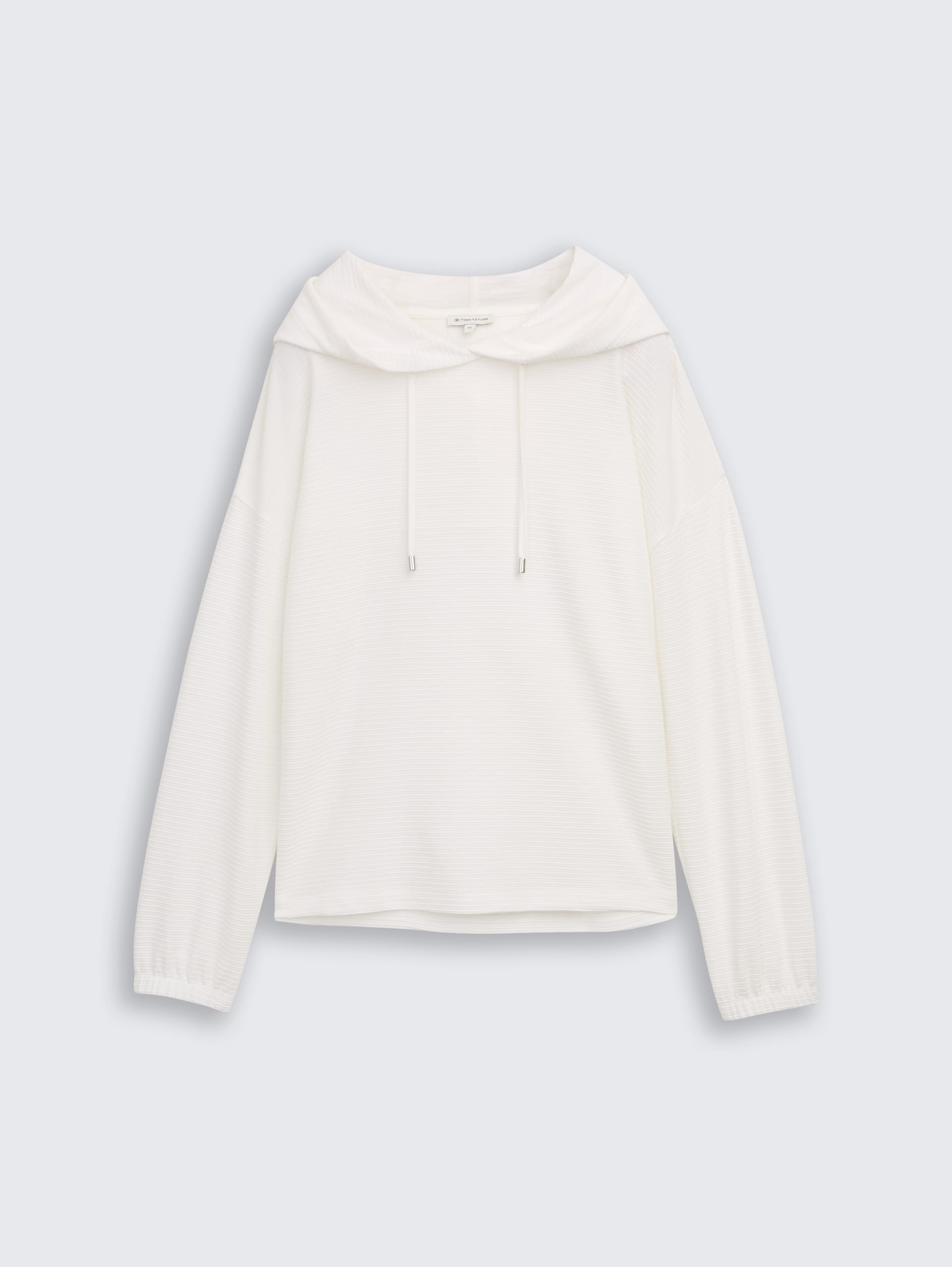 Lange mouwen shirt met capuchon - Whisper White - Product vooraanzicht