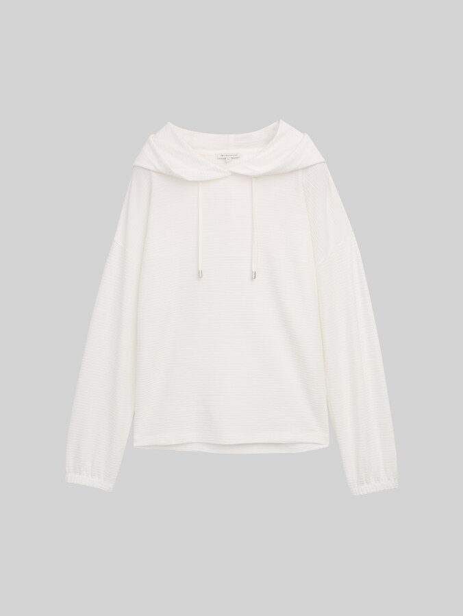 Langarmshirt mit Kapuze von Women, Whisper White