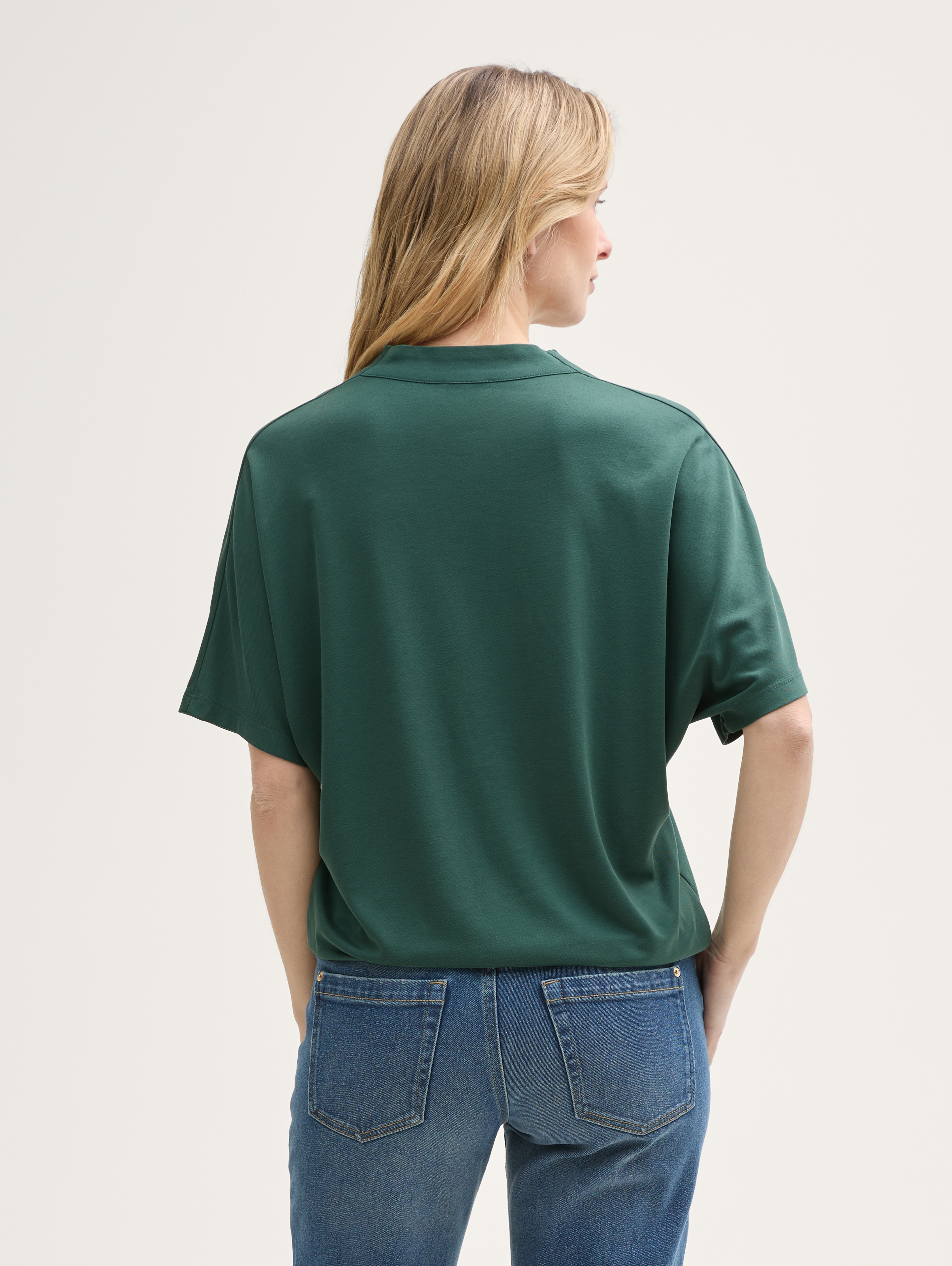 売れ筋商品|||トムテイラー Tシャツ レディース トップス V NECK - Basic T-shirt - true green T-shirt with a V-neckline by Tom Tailor