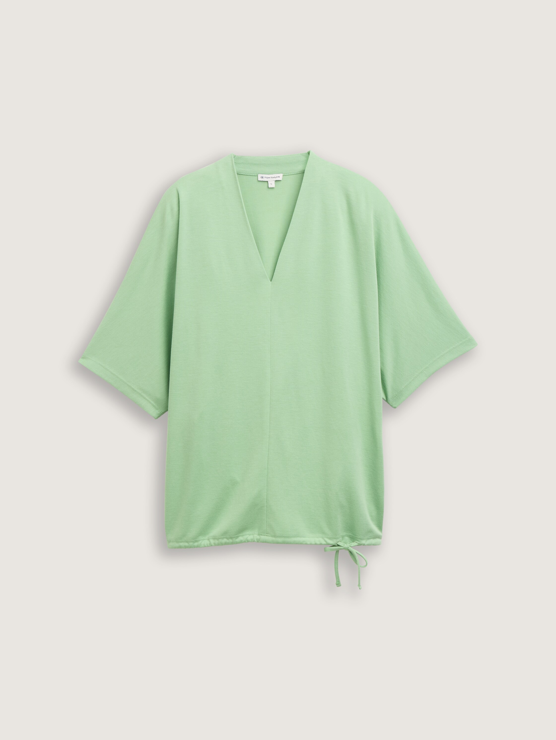 T-Shirt mit V-Ausschnitt - true_green - 