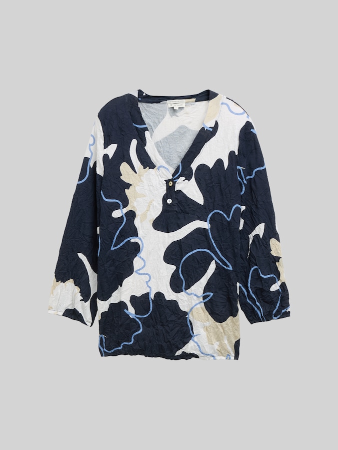 Gekreukte blouse overhemd door Women, big floral shapes design