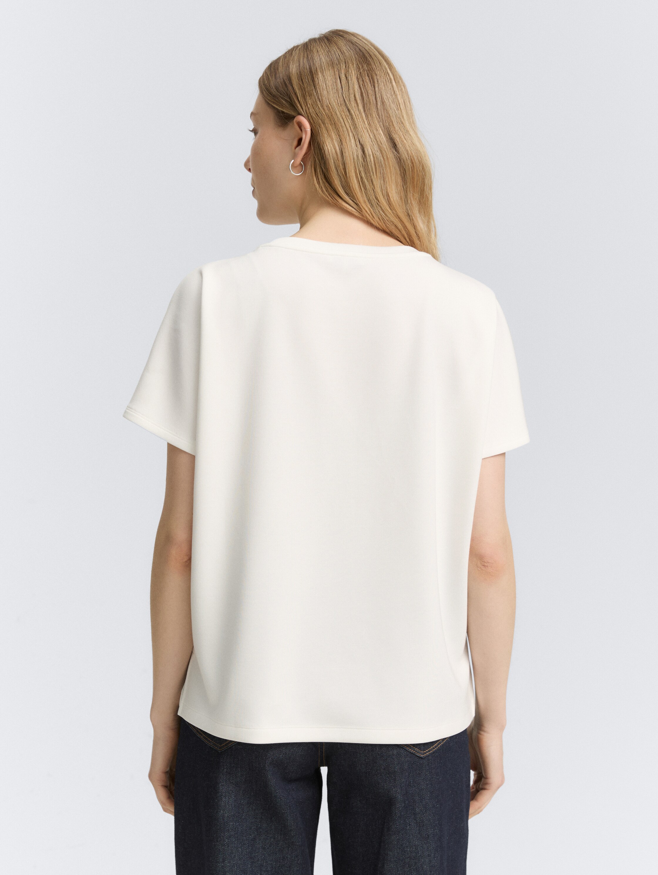 Loose Fit T-Shirt mit Print - soft_clear_white_1 - 