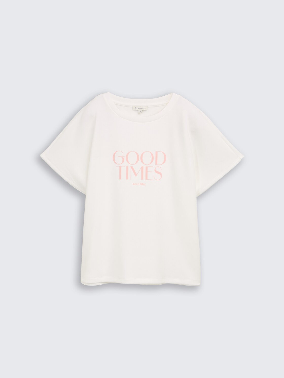 Loose Fit T-Shirt mit Print - Soft Clear White - Vorder-Produkt-Ansicht