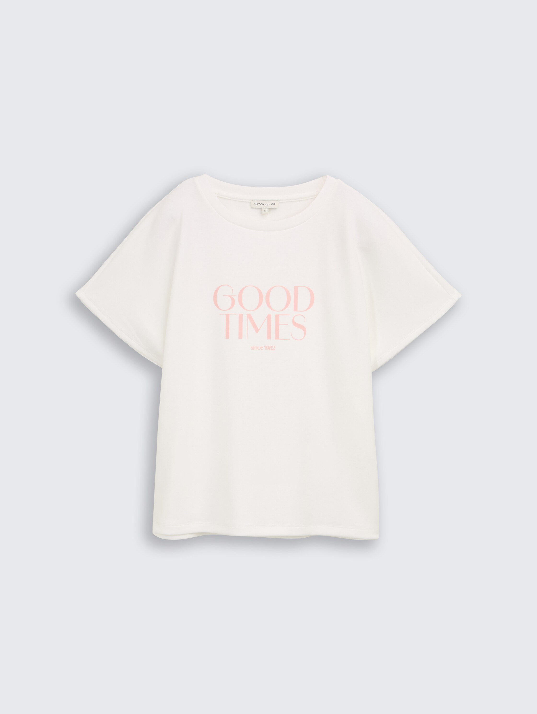 Loose Fit T-Shirt mit Print - soft_clear_white_1 - 