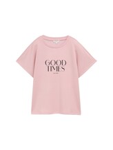 Ausgewählt, Loose Fit T-Shirt mit Print von Tom Tailor, rosa