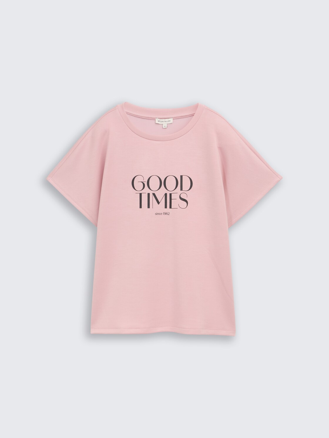 Loose Fit T-Shirt mit Print - Morning Pink - Vorder-Produkt-Ansicht