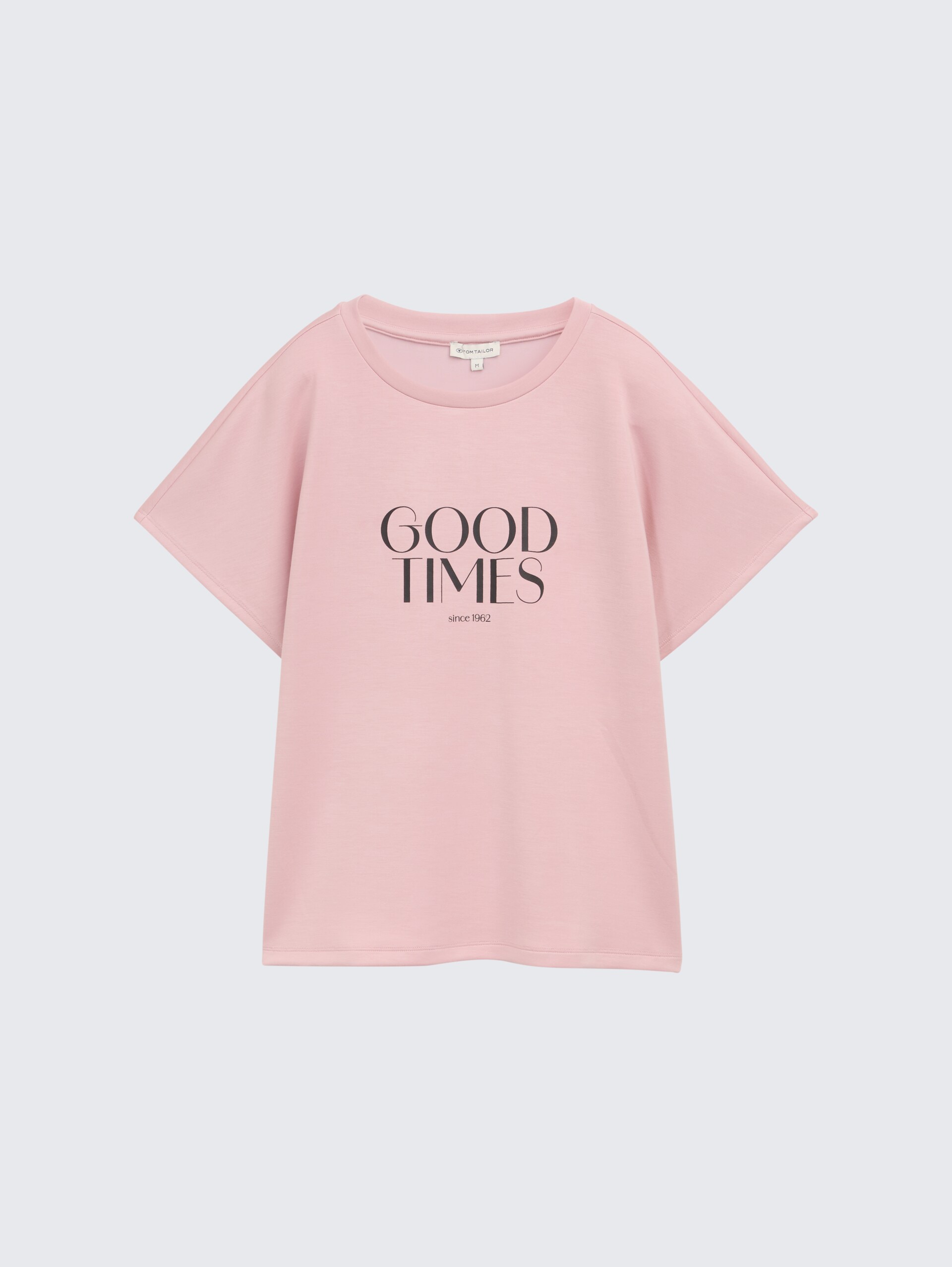 Loose Fit T-Shirt mit Print - Morning Pink - Vorder-Produkt-Ansicht