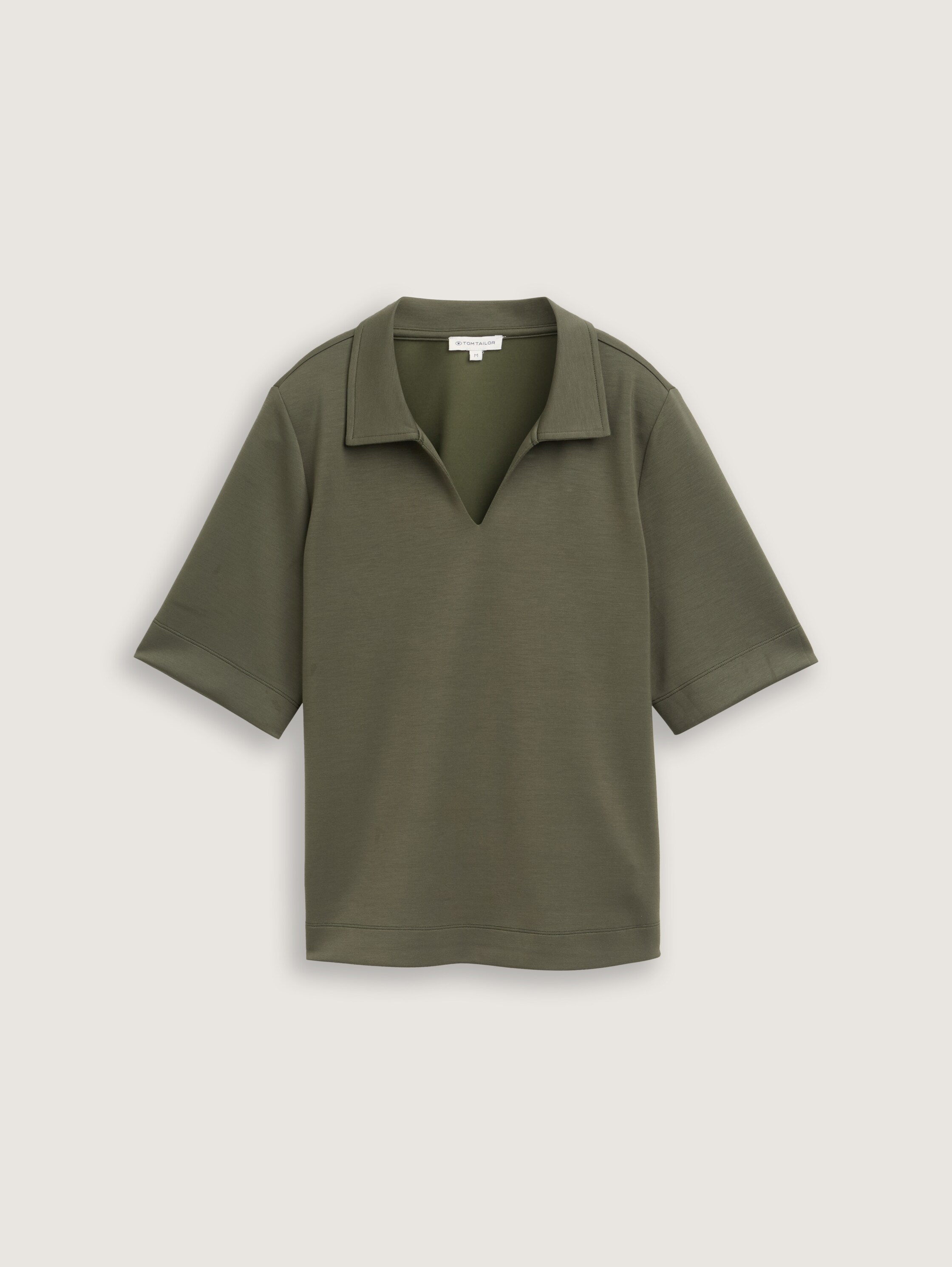 T-Shirt mit Polokragen - deep_forest_green - 