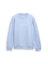 Ausgewählt, Relaxed Sweatshirt mit Logo-Print von Tom Tailor, blau