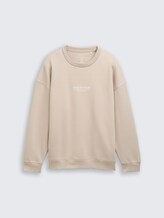 Relaxed Sweatshirt mit Logo-Print - light dove grey - Vorder-Produkt-Ansicht