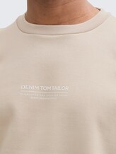 Relaxed Sweatshirt mit Logo-Print - light dove grey - Detail-Model-Ansicht